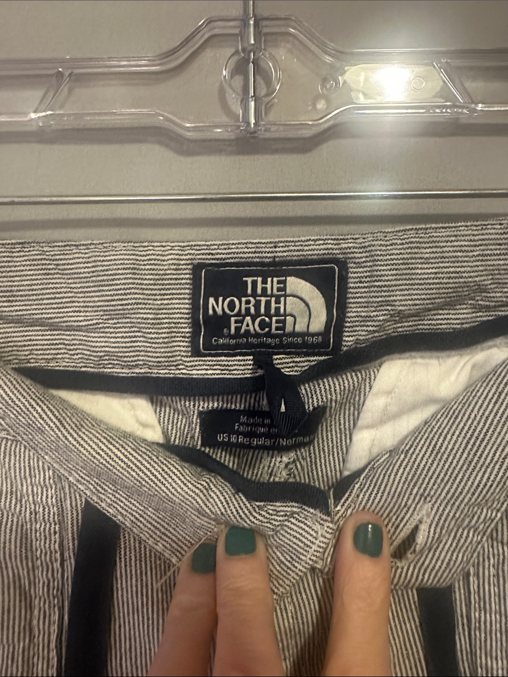 The North Face Gray Striped Drawstring Pants - Picture 2 of 4